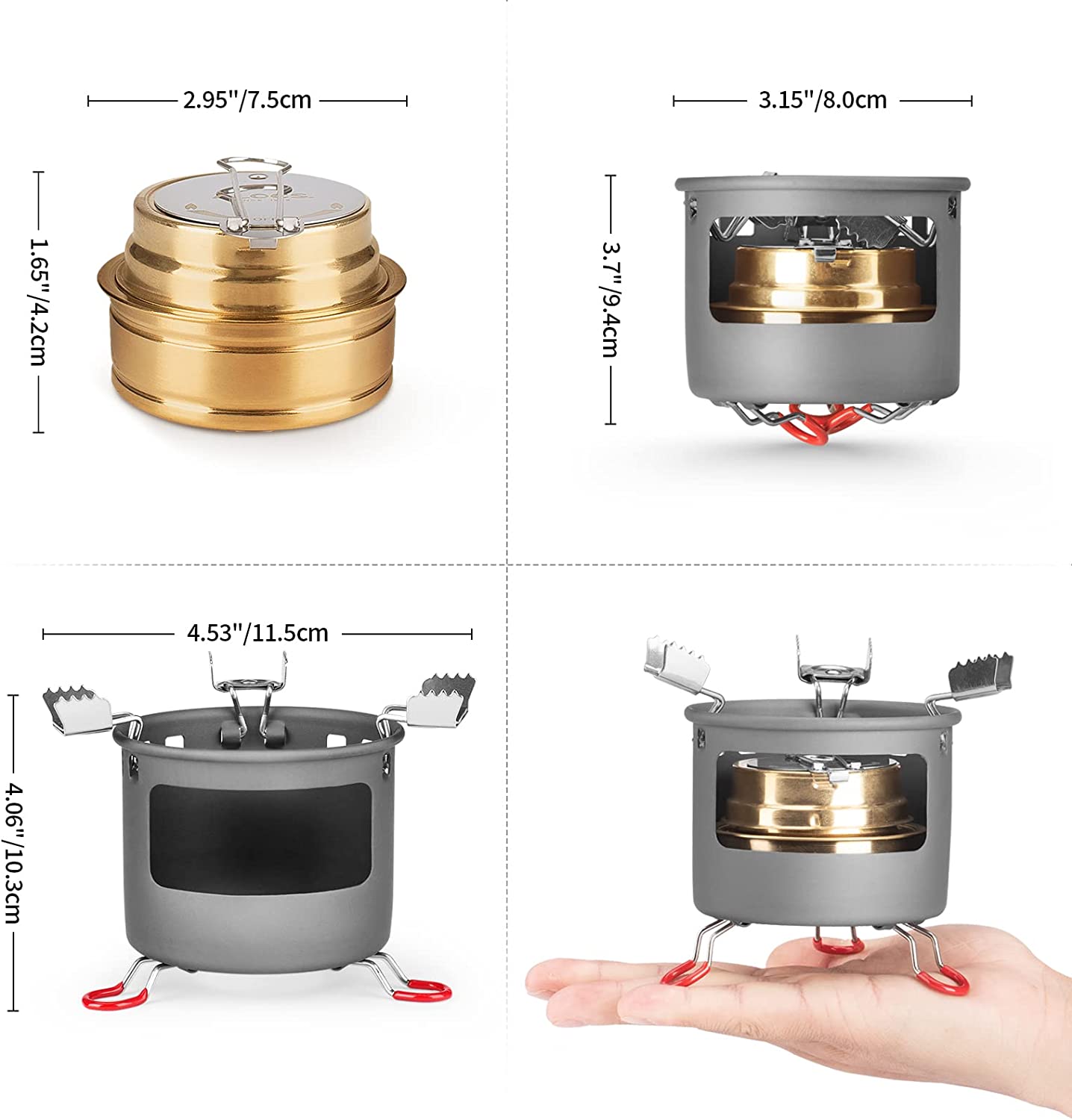 Portable Alcohol Stove for Backpacking Hiking Camping