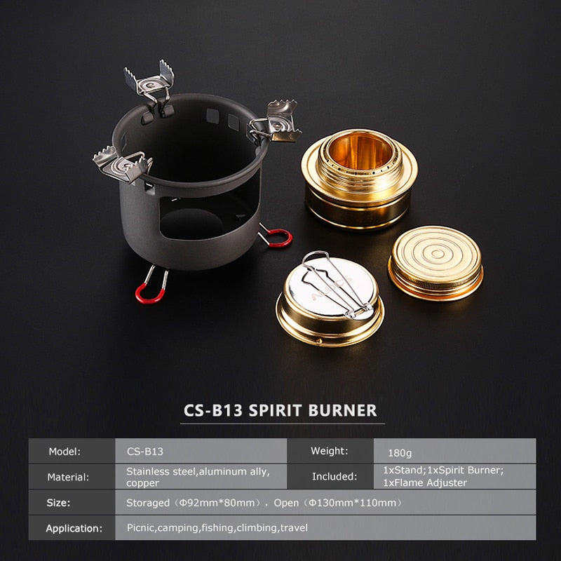 Camping Mini Spirit Burner Alcohol Stove with Stand