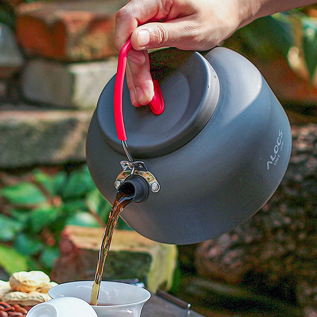 Camping Kettle With Alcohol Stove Set