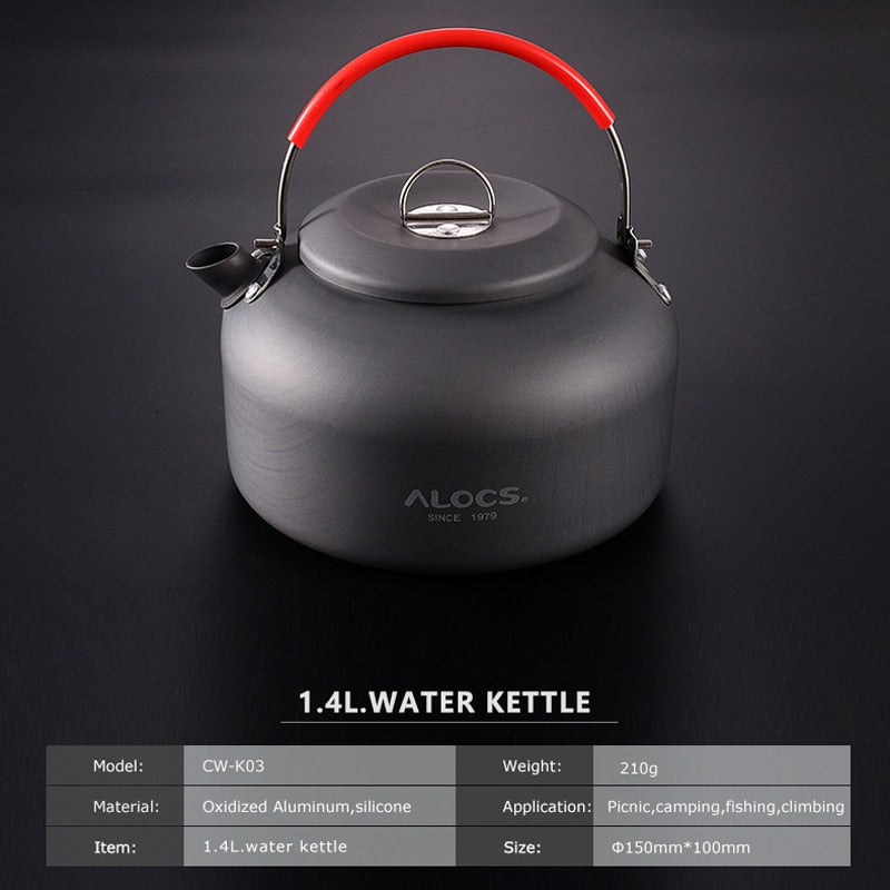 0.8L 1.4L Outdoor Water Kettle Teapot Coffee Pot