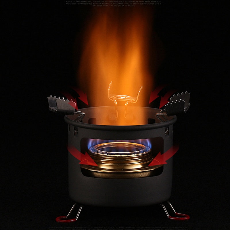 Camping Mini Spirit Burner Alcohol Stove with Stand