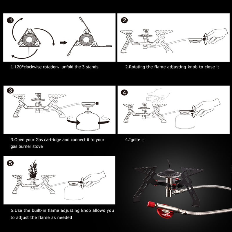 3000W Camping Cooking Gas Stove Burner