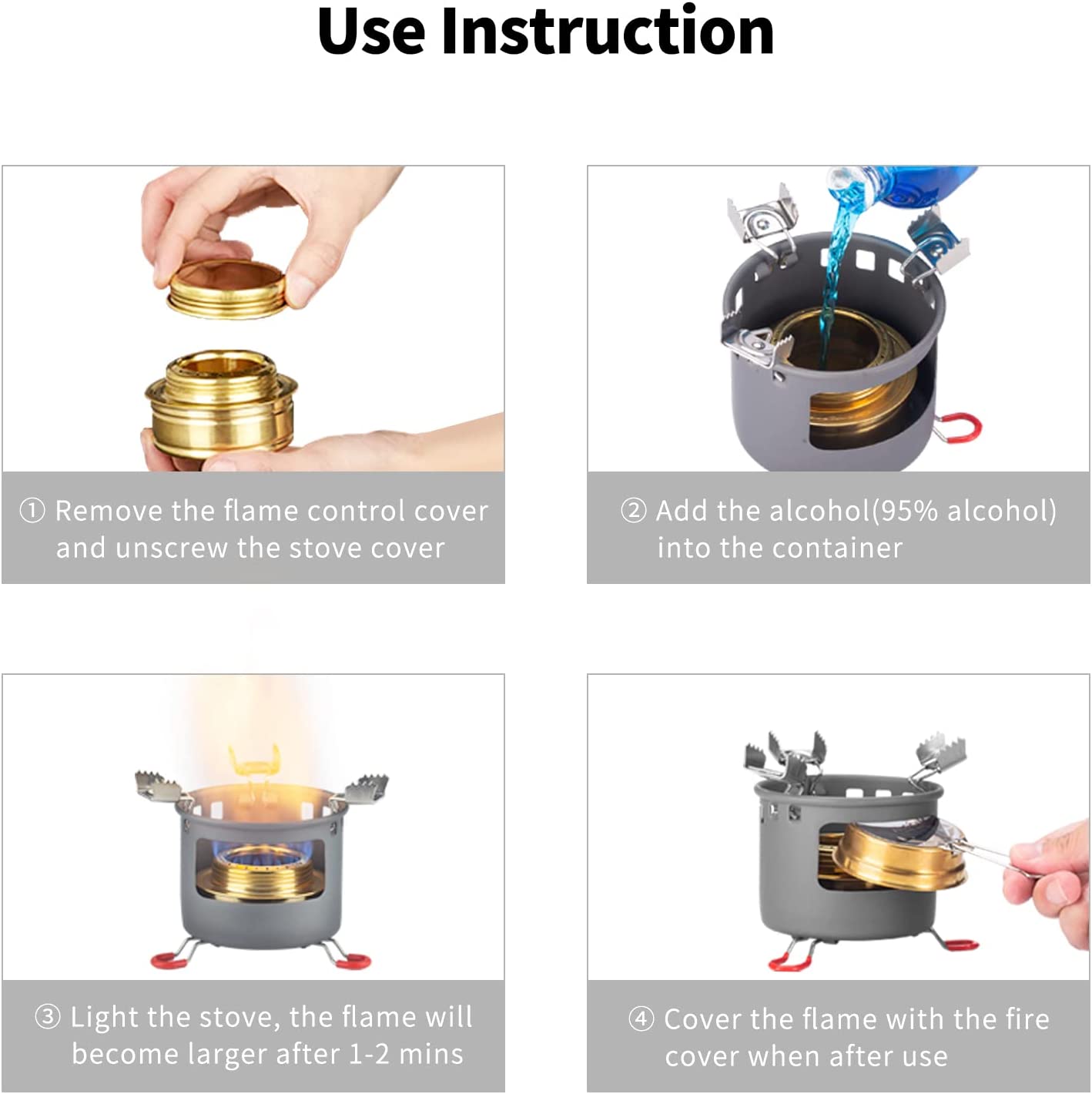 Portable Alcohol Stove for Backpacking Hiking Camping