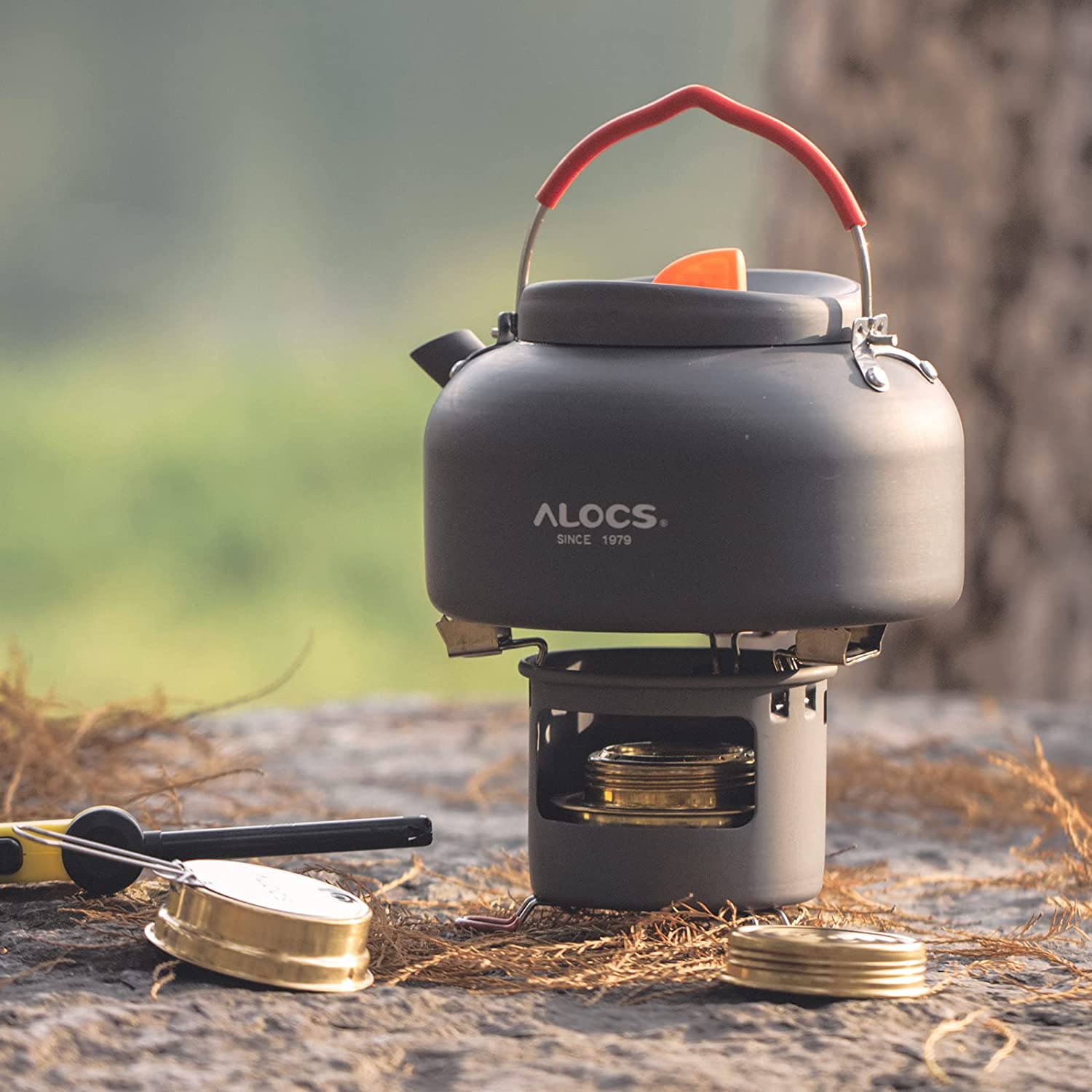 ALOCS Portable Alcohol Stove for Backpacking Hiking Camping