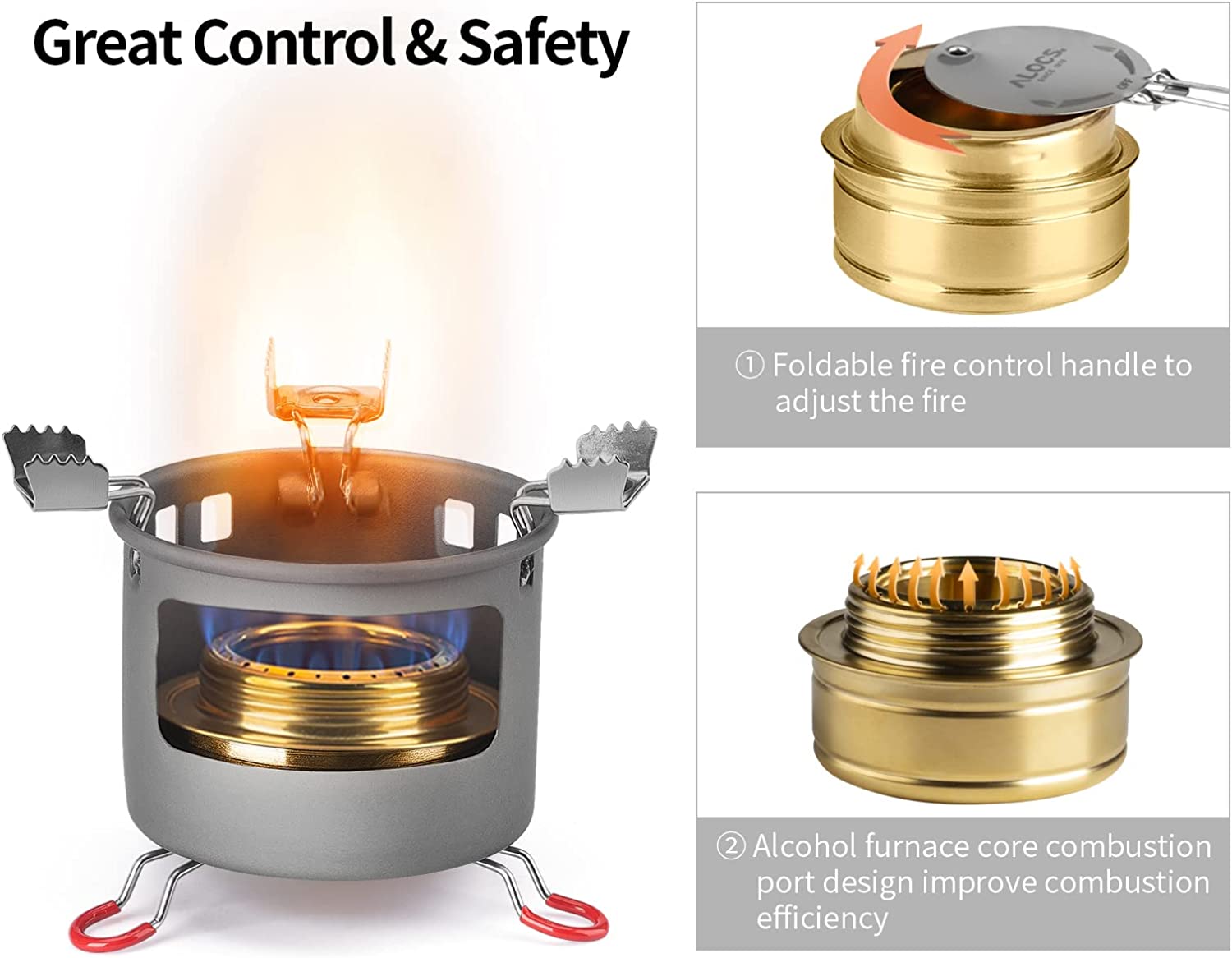 Portable Alcohol Stove for Backpacking Hiking Camping